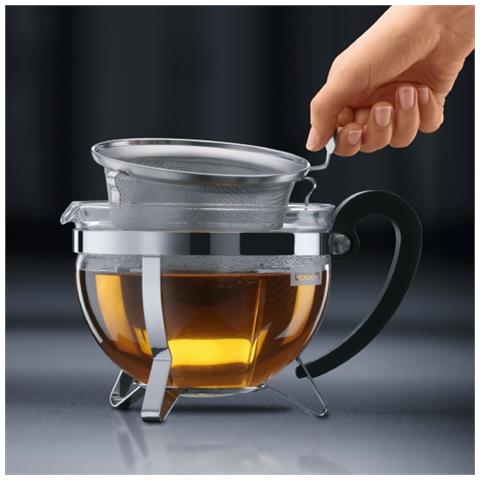 1921-16-6 1.5L Nero, Argento, Trasparente teiera in vetro per la preparazione del tè - Foto 1